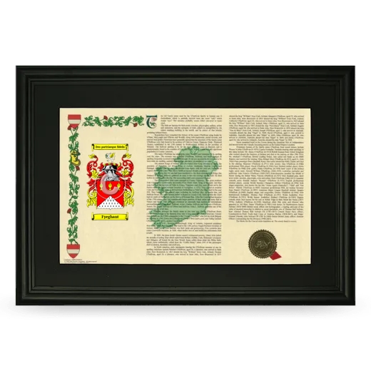 Fyeghant Deluxe Armorial Landscape Framed- Black