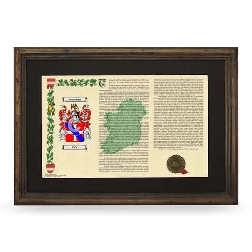 Fair Deluxe Armorial Landscape Framed - Brown