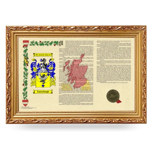 Fayreclough Armorial Landscape Framed - Gold