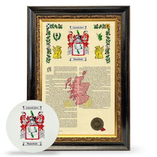 Phairefoyle Framed Armorial History and Mouse Pad - Heirloom
