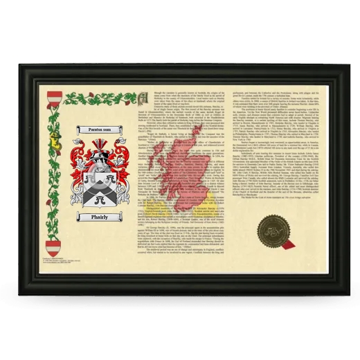 Phairly Armorial Landscape Framed - Black