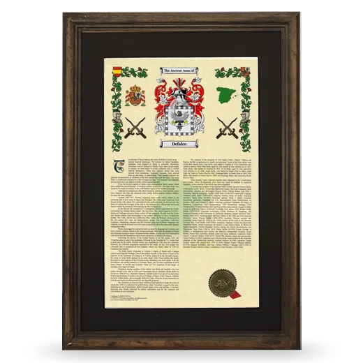 Defalco Deluxe Armorial Framed - Brown