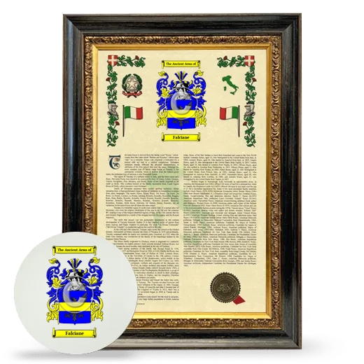 Falciane Framed Armorial History and Mouse Pad - Heirloom