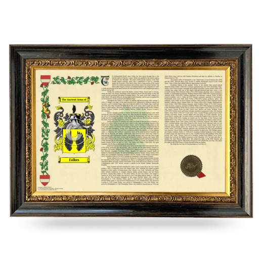 Falkes Armorial Landscape Framed - Heirloom