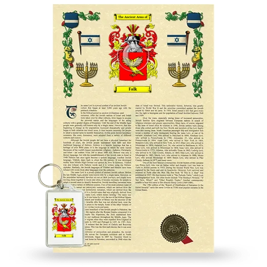 Falk Armorial History and Keychain Package