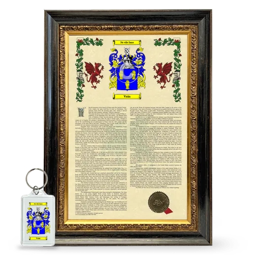 Vain Framed Armorial History and Keychain - Heirloom