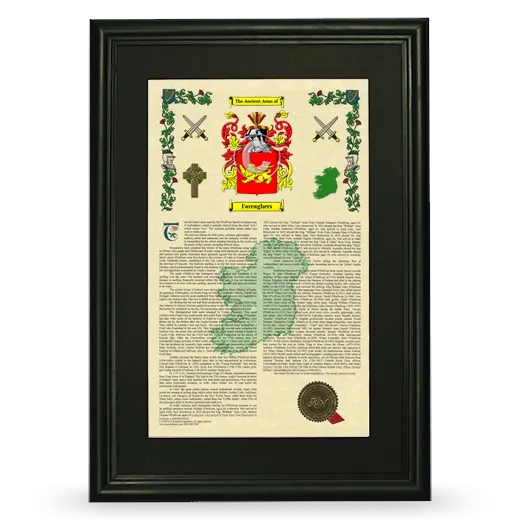 Fareaghers Deluxe Armorial Framed - Black