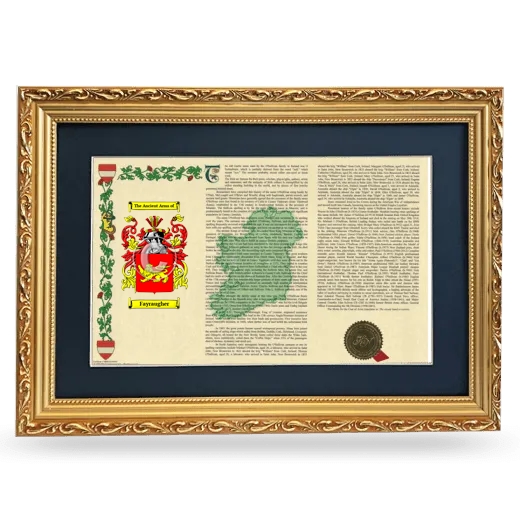 Fayraugher Deluxe Armorial Landscape Framed - Gold