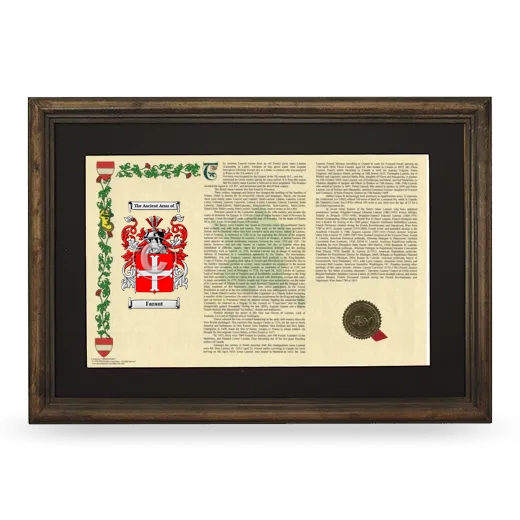Faraut Deluxe Armorial Landscape Framed - Brown