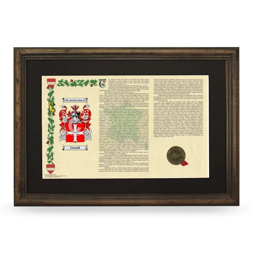 Ferauld Deluxe Armorial Landscape Framed - Brown