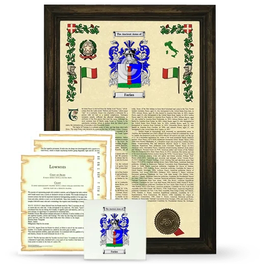 Farias Framed Armorial, Symbolism and Large Tile - Brown