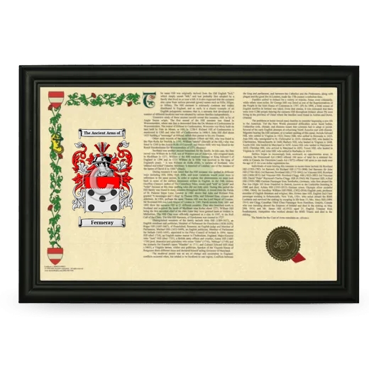 Fermeray Armorial Landscape Framed - Black