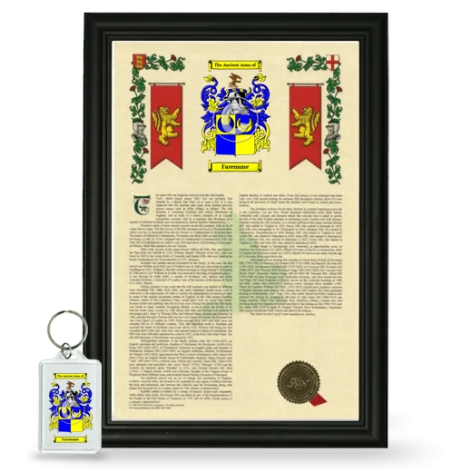 Farenume Framed Armorial History and Keychain - Black