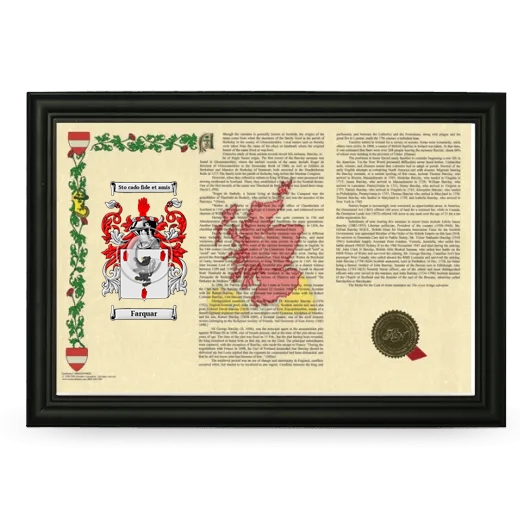 Farquar Armorial Landscape Framed - Black