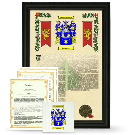 Fairmont Framed Armorial, Symbolism and Large Tile - Black