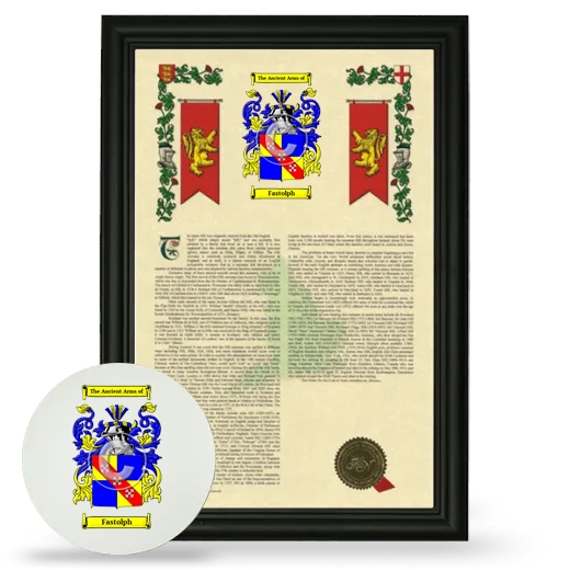 Fastolph Framed Armorial History and Mouse Pad - Black