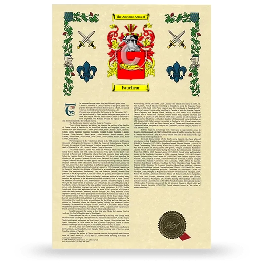 Faucheur Armorial History with Coat of Arms