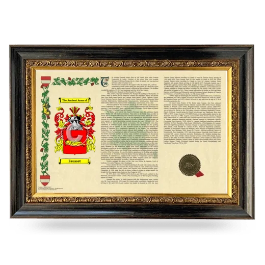 Fausset Armorial Landscape Framed - Heirloom