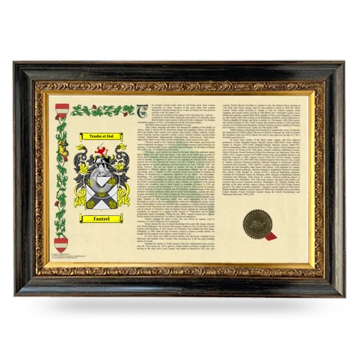 Fautrel Armorial Landscape Framed - Heirloom