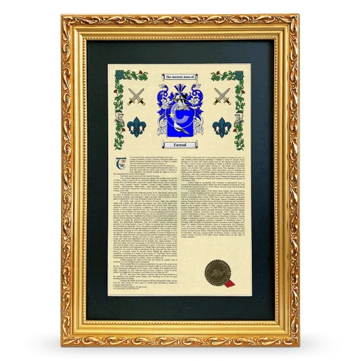 Favrod Deluxe Armorial Framed - Gold