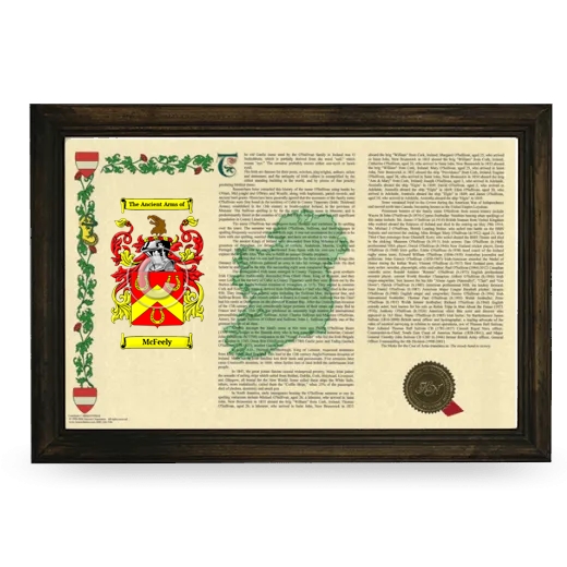 McFeely Armorial Landscape Framed - Brown