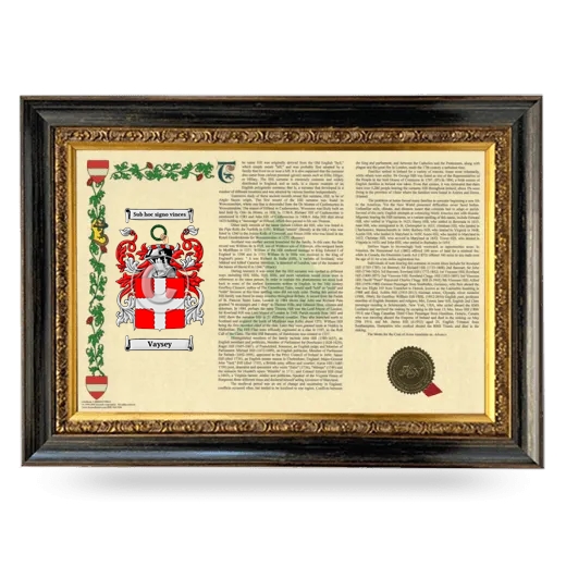 Vaysey Armorial Landscape Framed - Heirloom