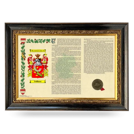 Feldhaus Armorial Landscape Framed - Heirloom