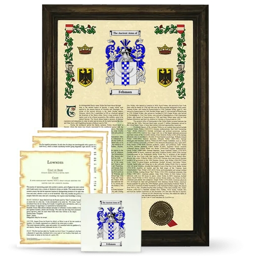 Felsman Framed Armorial, Symbolism and Large Tile - Brown