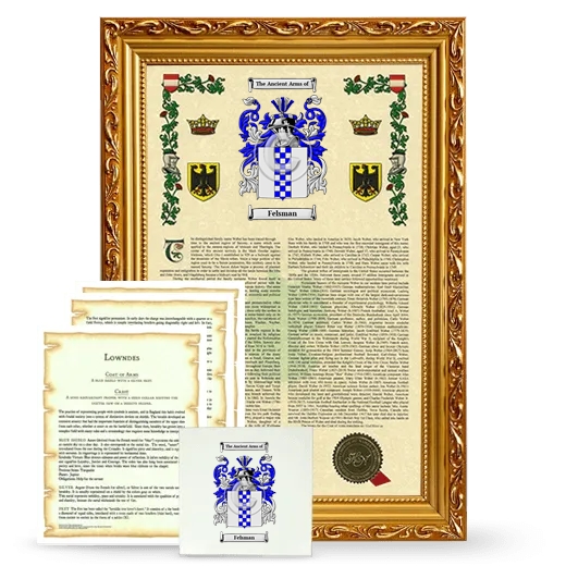 Felsman Framed Armorial, Symbolism and Large Tile - Gold