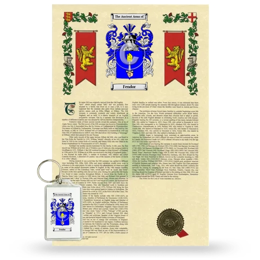 Fendor Armorial History and Keychain Package