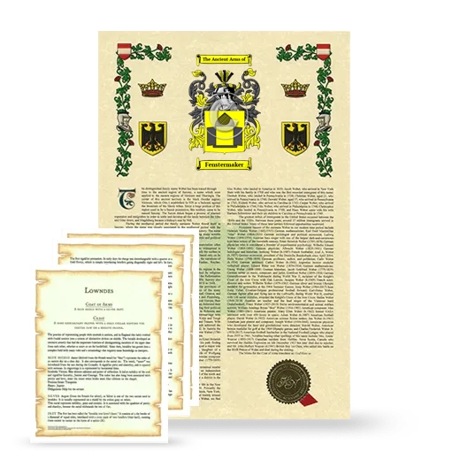 Fenstermaker Armorial History and Symbolism package