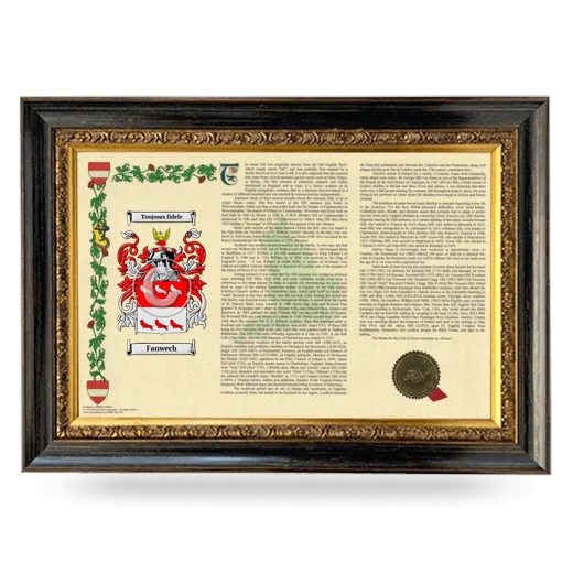 Fanwech Armorial Landscape Framed - Heirloom