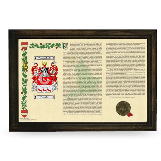 Fernake Armorial Landscape Framed - Brown