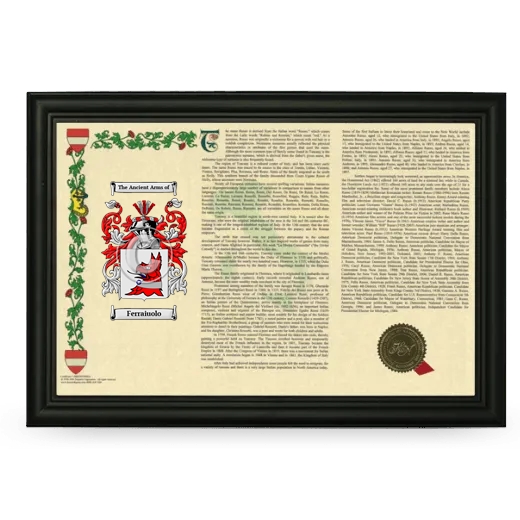 Ferraiuolo Armorial Landscape Framed - Black