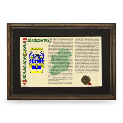 Ferris Deluxe Armorial Landscape Framed - Brown