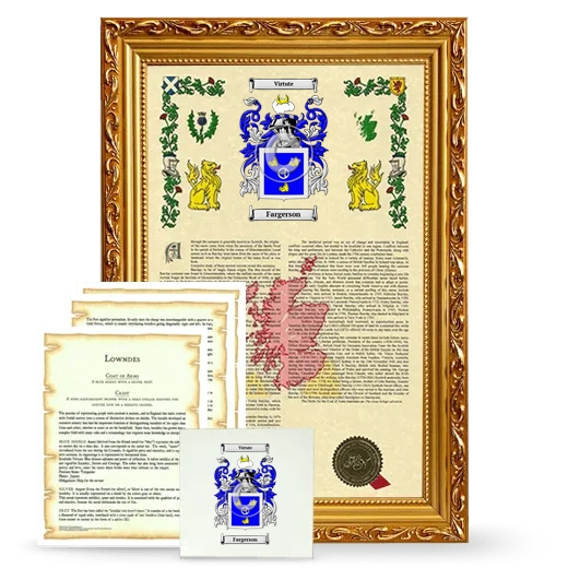 Fargerson Framed Armorial, Symbolism and Large Tile - Gold