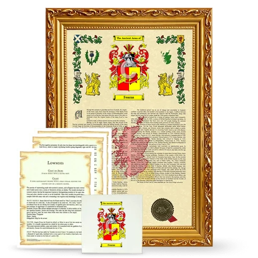 Fearns Framed Armorial, Symbolism and Large Tile - Gold