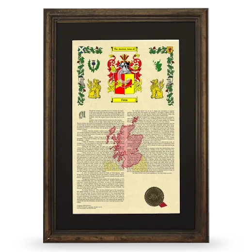 Fern Deluxe Armorial Framed - Brown