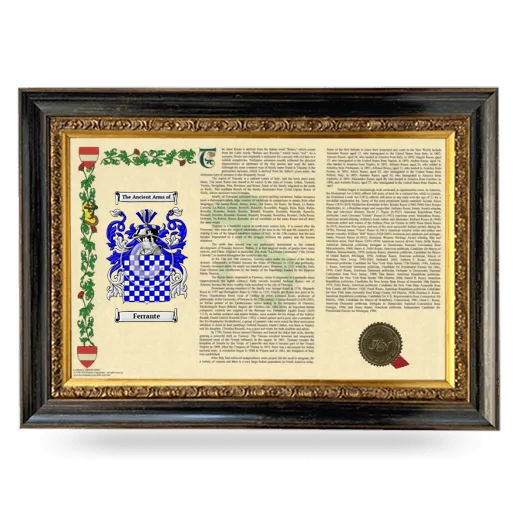 Ferrante Armorial Landscape Framed - Heirloom