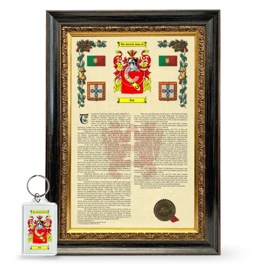 Fer Framed Armorial History and Keychain - Heirloom