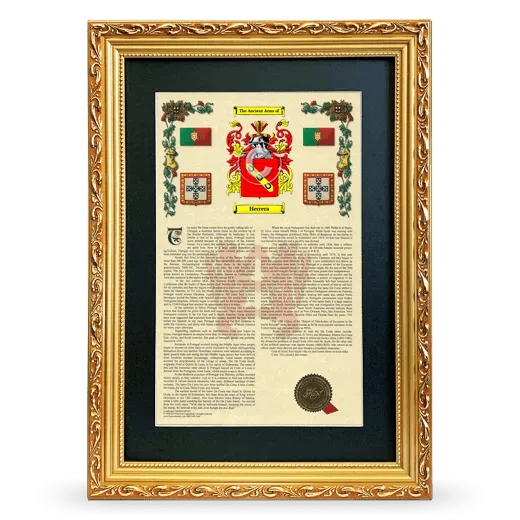 Herrera Deluxe Armorial Framed - Gold