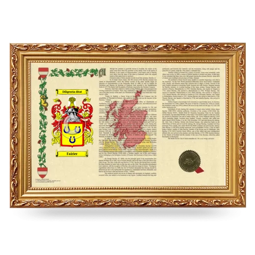 Fairier Armorial Landscape Framed - Gold