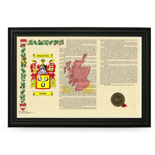 Furriar Armorial Landscape Framed - Black