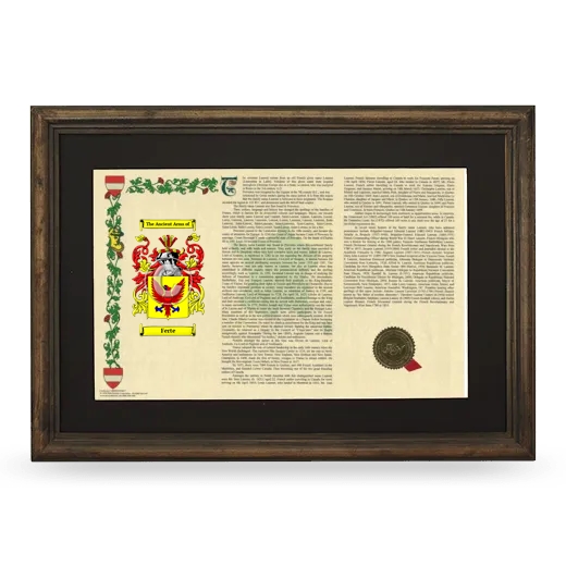 Ferte Deluxe Armorial Landscape Framed - Brown