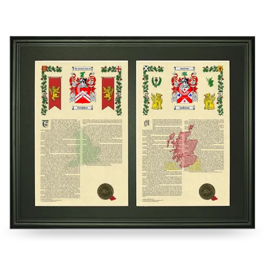 Double Armorial History Framed-Black