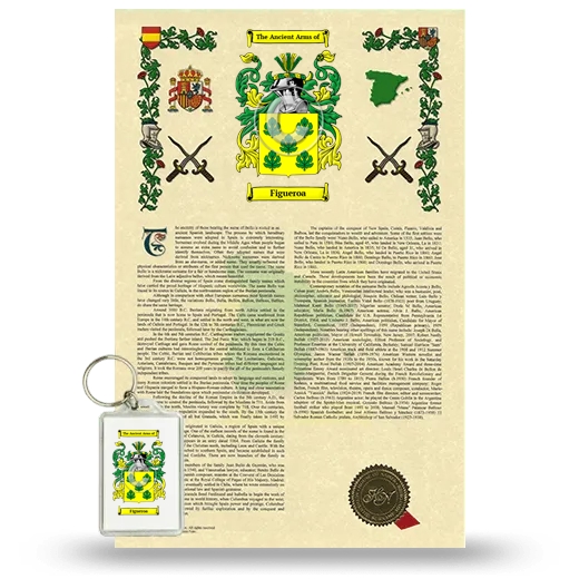 Figueroa Armorial History and Keychain Package