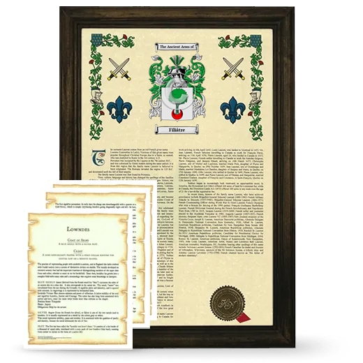 Filiâtre Framed Armorial History and Symbolism - Brown