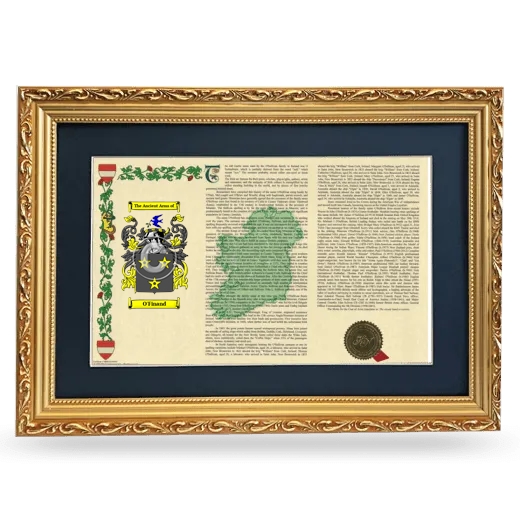 O'Finand Deluxe Armorial Landscape Framed - Gold
