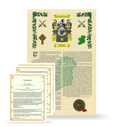 O'Finant Armorial History and Symbolism package