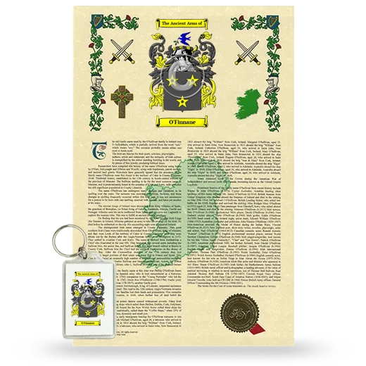 O'Finnane Armorial History and Keychain Package